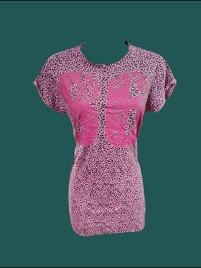 Y2K Indie McBling Grunge Cheetah Leopard Print Top Vintage Euro Mix Size 146